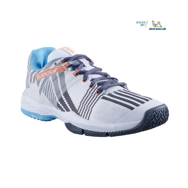 Babolat | Sensa Women's Shoes-White/Canyon Sunset